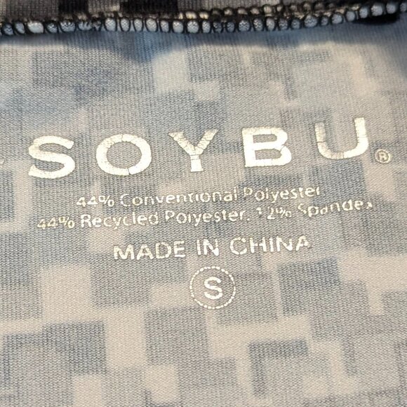 Soybu Activewear Quarter Zip Top Size Small Gray/Black/White - Picture 7 of 15